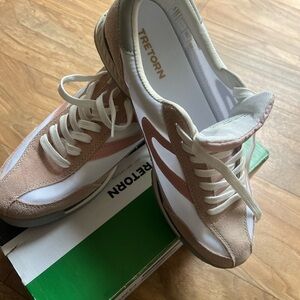 Tretorn Pink and White Sneakers Modern Casual Design